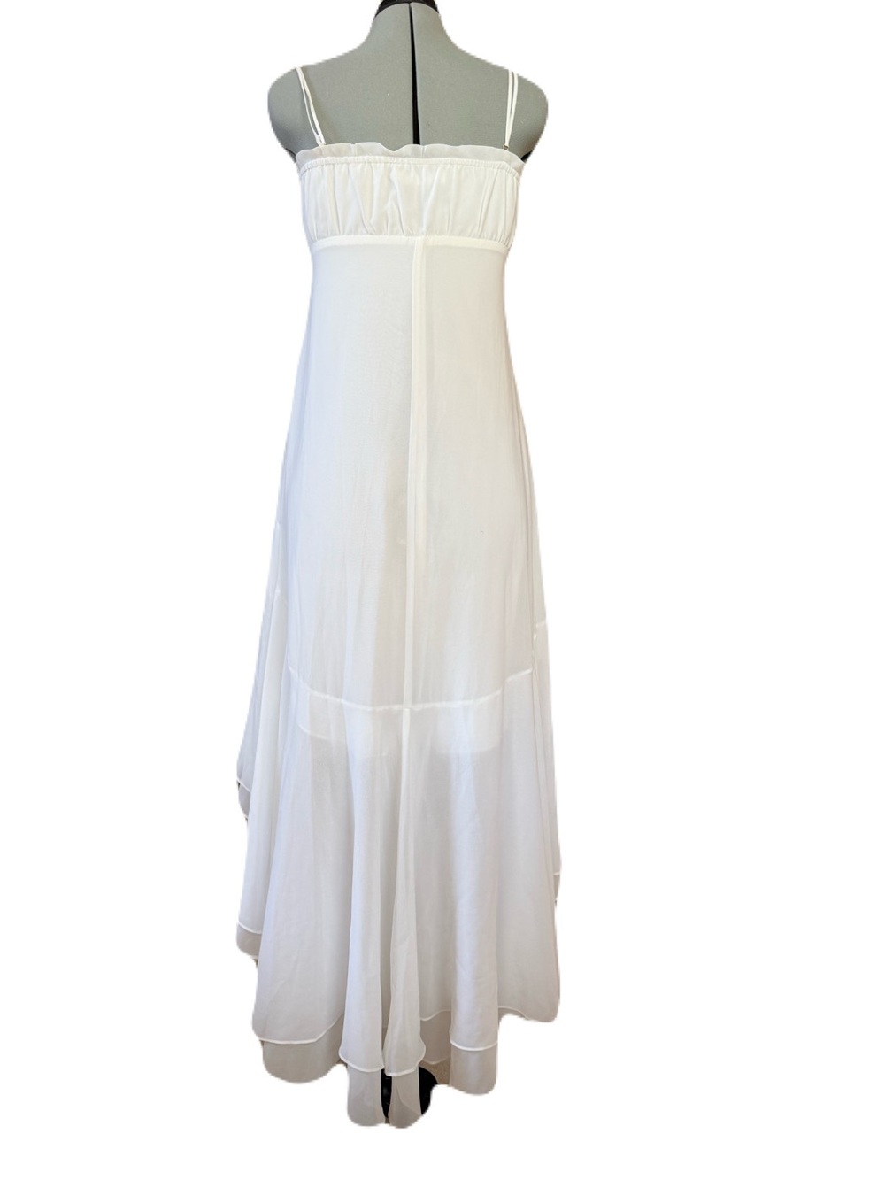 Amanda Uprichard Odelia Ivory High Low Maxi Dress M - Picture 10 of 11